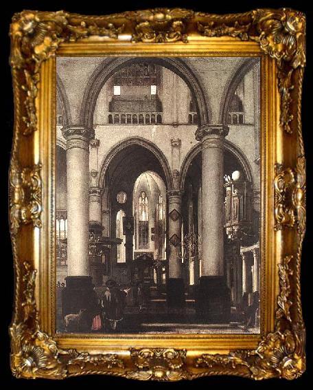 framed  Emanuel de Witte Interior of a Church, ta009-2